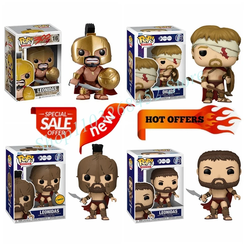 Nuovo Funko POP Leonidas #16 movie 300 WB 100 Dilios #1472 LEONIDAS #1473 Action Figures limited regali giocattoli modello da collezione