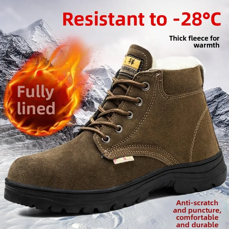 Men's And Women's Steel Toe Se oes High Top Cotton oes Wear Resistant Anti Cru And Piercing for Winter Use view 5