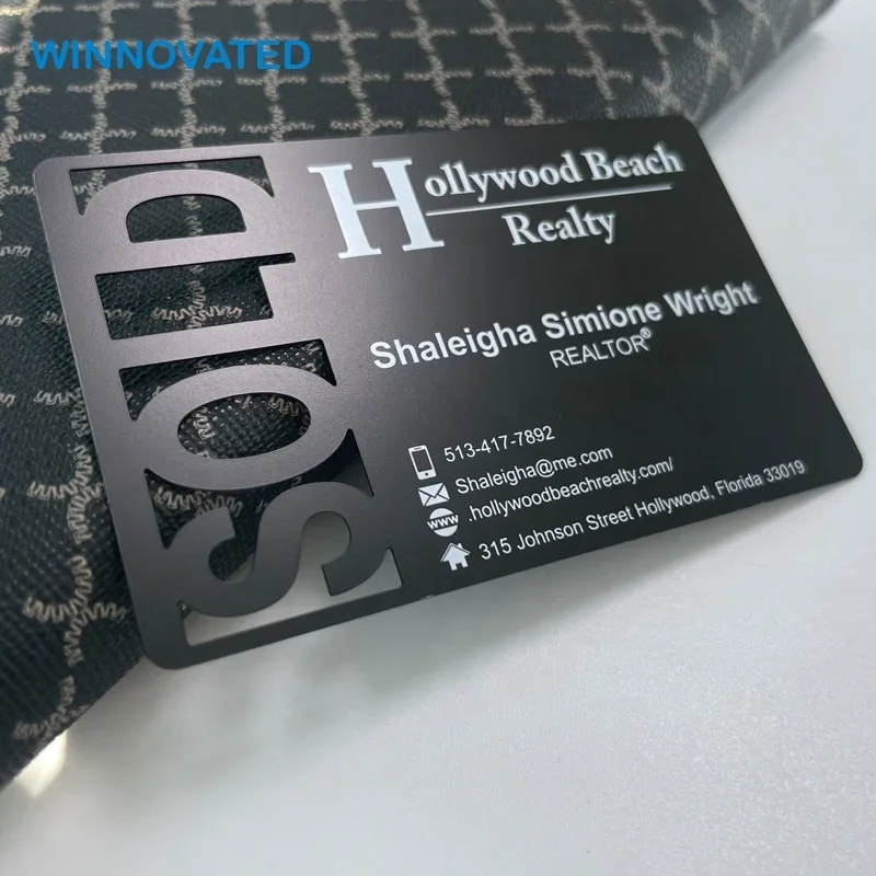 

Печать по производству стали Личный тест Логотип Biz Металлическая пластинчатая карта