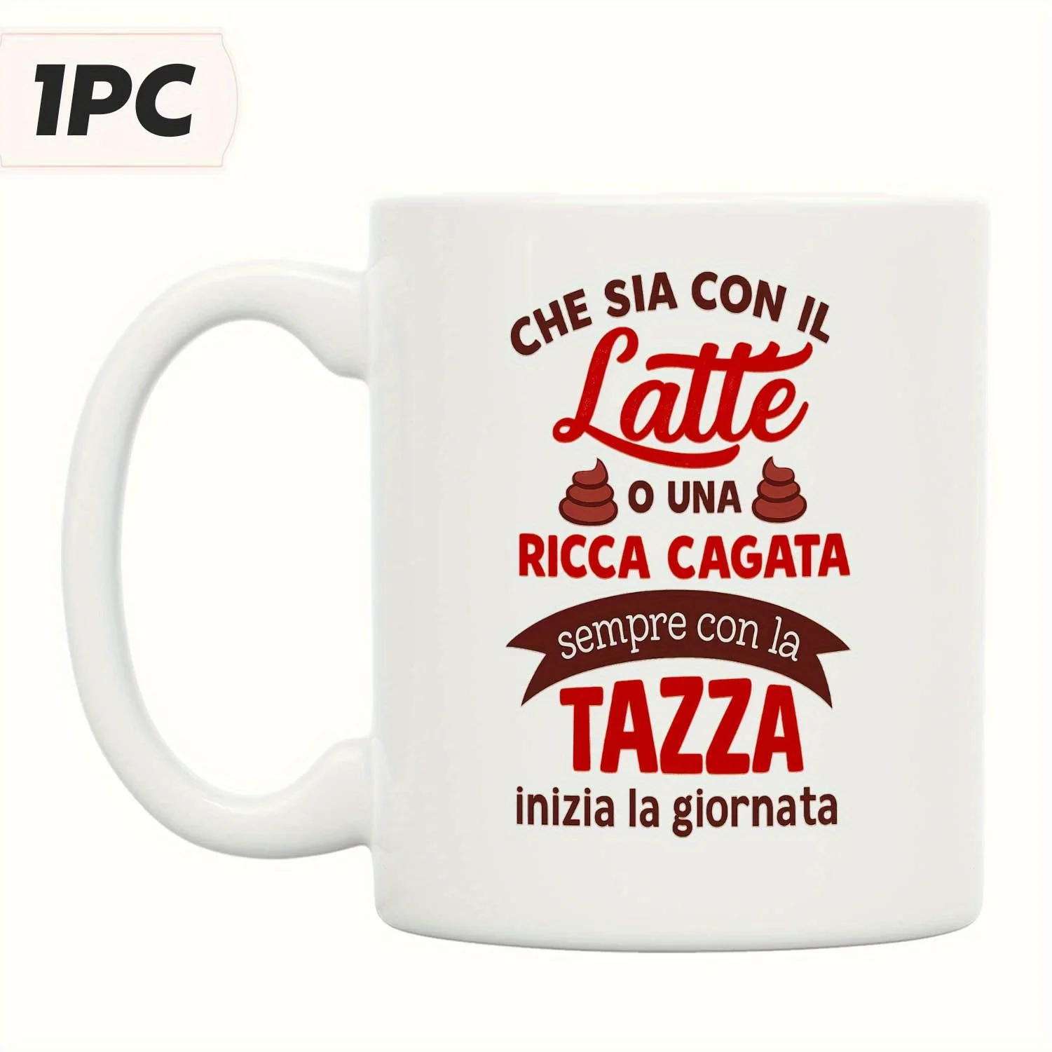 

Mug Gift Friend Coworker Friend Brother Sister Christmas Gift Italian Quote Poop Mug 1pc Ceramic Mug for Coffee Tea Drink