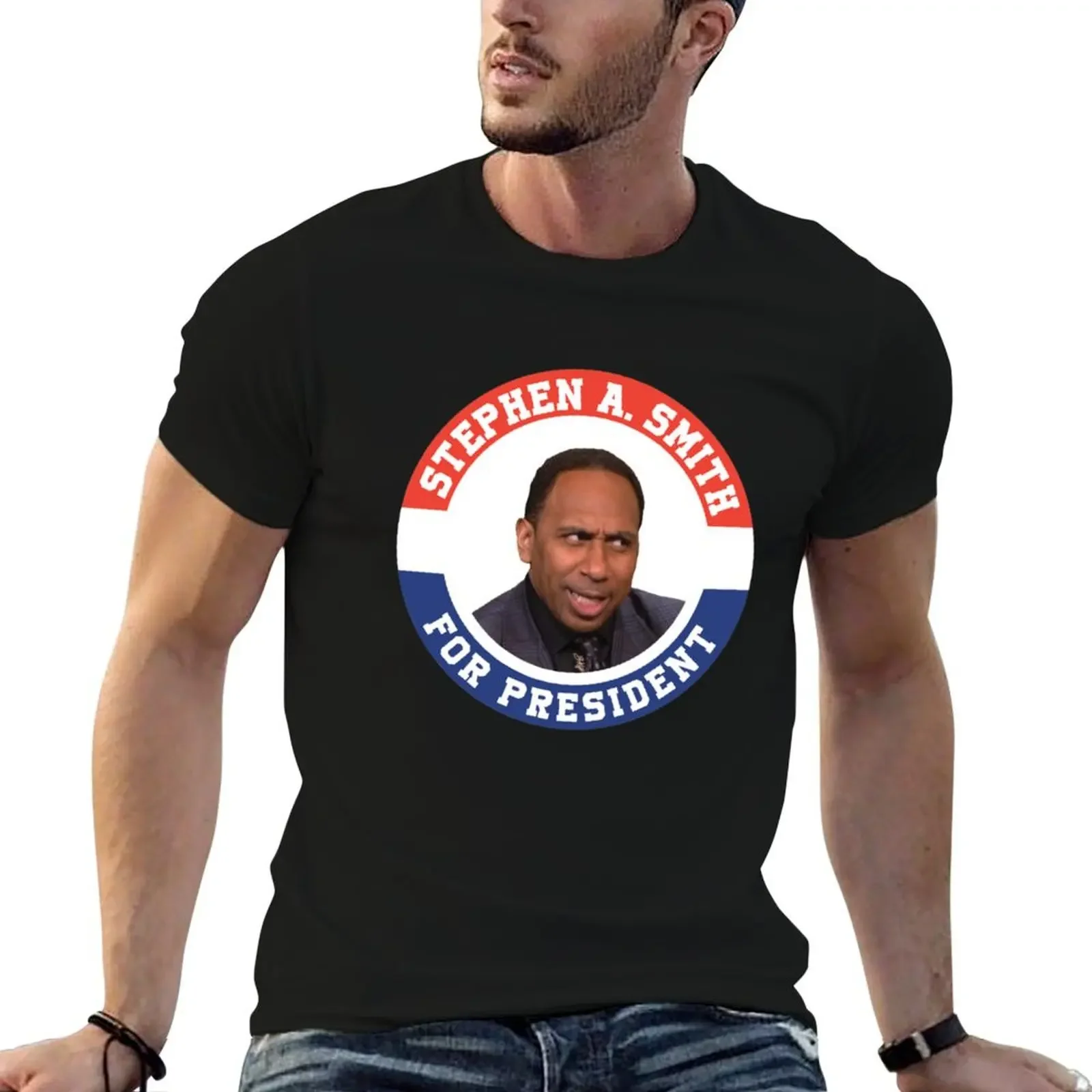 Stephen A. Smith First Take ESPN President T-Shirt boys animal print blue archive sports fans man clothes men t shirts