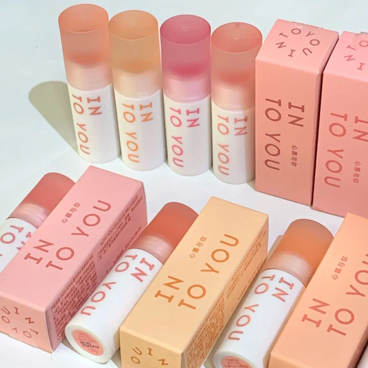 INTO YOU Lip Gloss Velvet Lipstick Lip Glaze Matte Waterproof Long Lasting Red Lip Tint Women Makeup Original Genuine Beauty