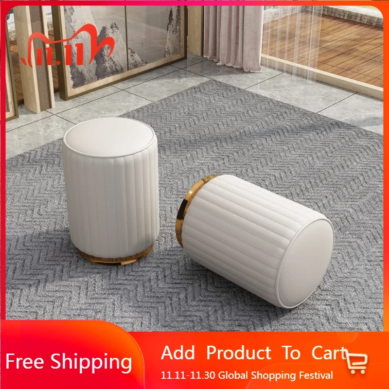 

Makeup Round Stool Accessory Decoration Vanity Entrance Dresser Cute Minimalist Chair Sillas Para Sala De Estar Home Furniture