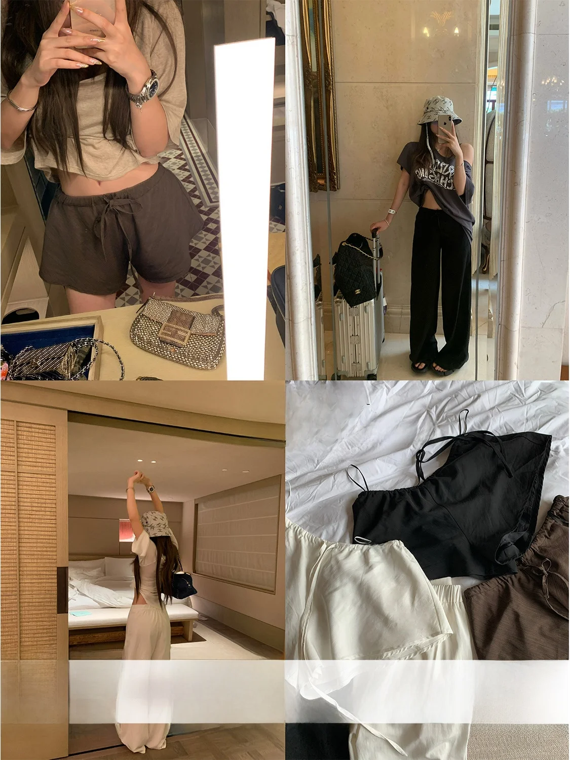 

Льняные брюки Xinlei Lin Lin "Light Oxygen Summer" с высокой талией, прямого кроя, дышащие, комфортные, повседневные