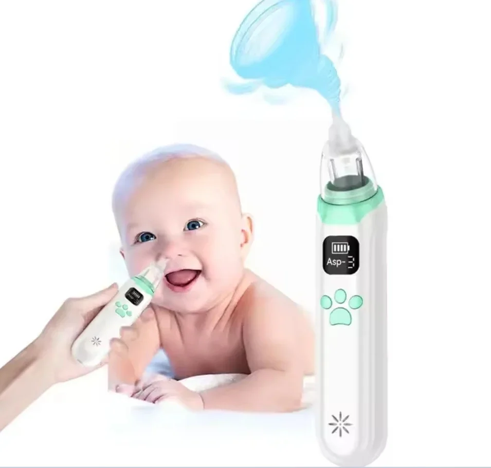 

2024 Great Baby Nasal Aspirator Electric Waterproof Nose Secretion Remover Electric Nose Sucker Children Snivel Removal Tool