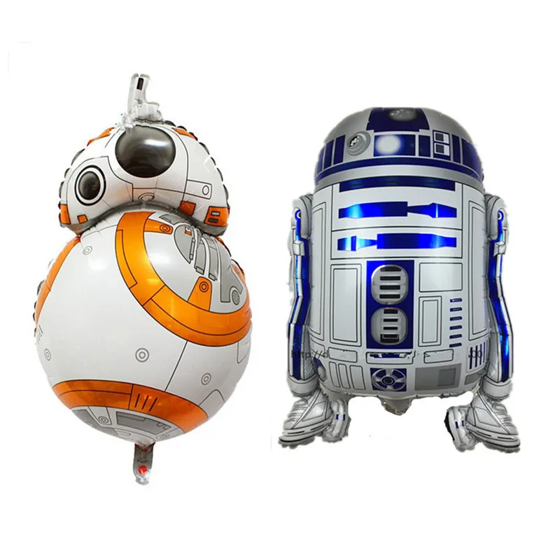 Cartoon Star Wars Aluminium film balloon R2-D2 BB-8 Jedi Samui Foil Balloons kids birthday party Decorations Baby Shower Globos