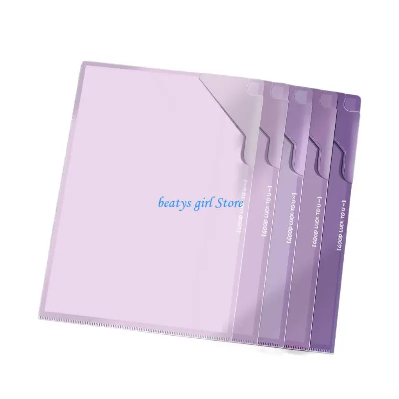 C7AB Tear Resistant File Folders Document Holders Case File Sleeve Clear Window File Folders For Business Travel