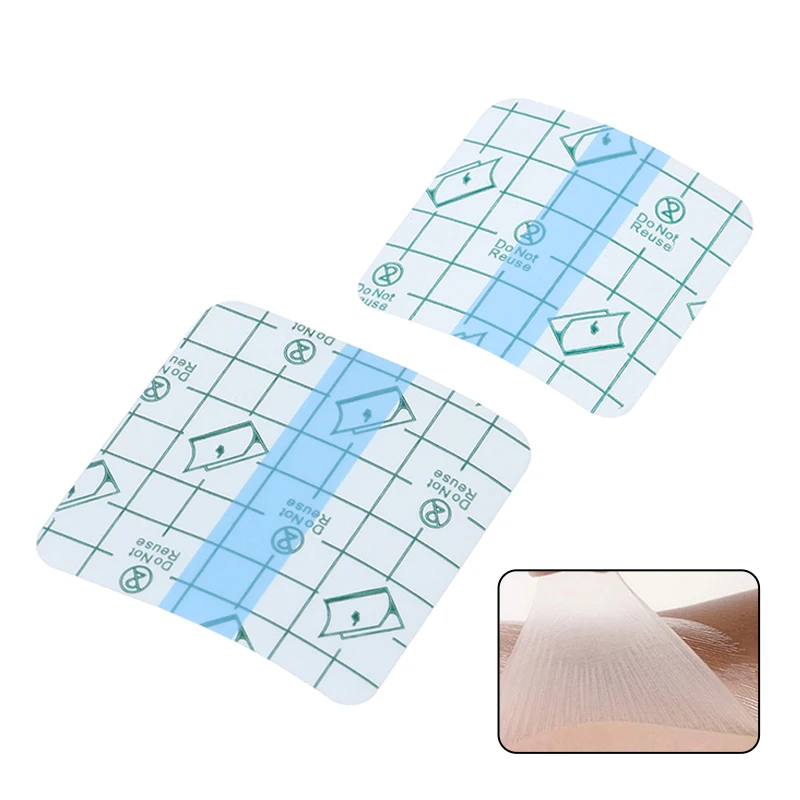 10Pcs Waterproof Transparent Tape PU Film Medical Adhesive Plaster Anti-allergic Wound Dressing Tape First Aid Kit Band Aids