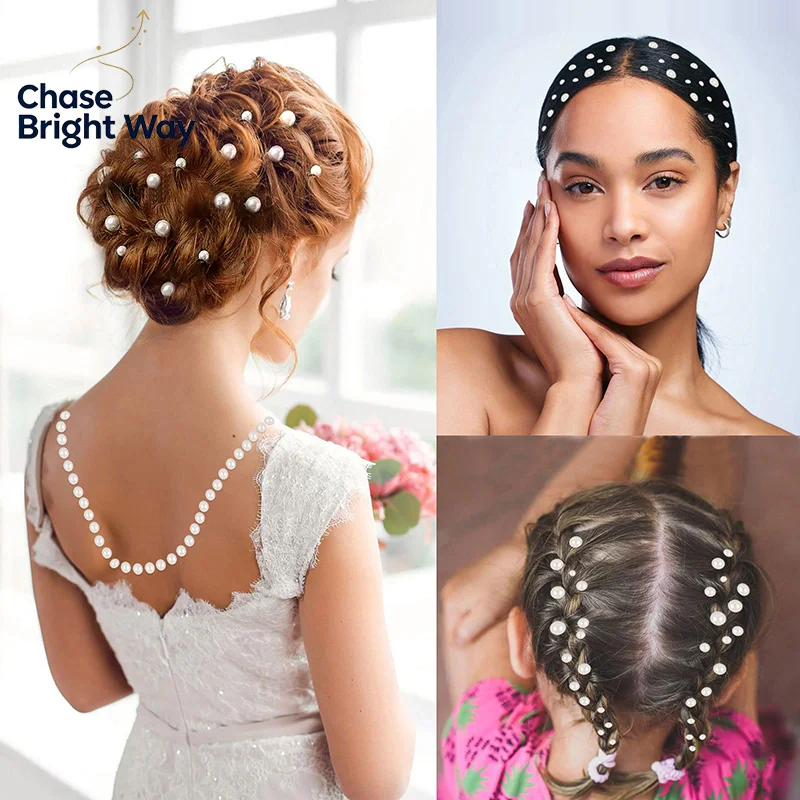 Pearls Stick On Self Adhesive Pearls Stickers Face Pearls Stickers for Hair Face Makeup Nail DIY Crafts