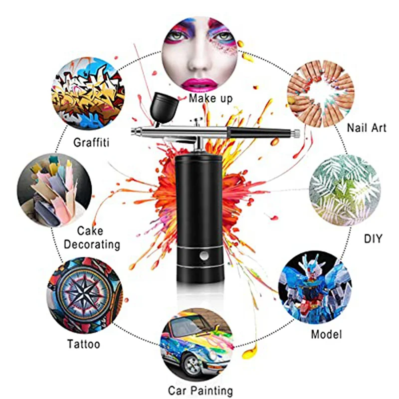 

Fresh 4X Airbrush Kit Rechargeable Cordless Airbrush Compressor,30PSI High Pressure,Portable Handheld Airbrush Gun