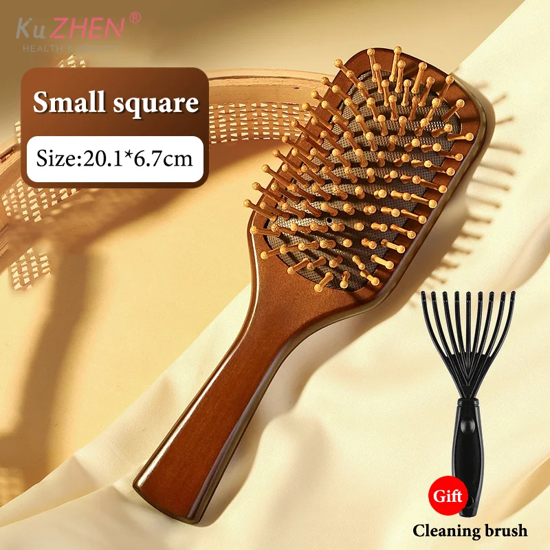 

Hair Brush Natural Sandalwood Sandalwood Massage Comb Relax Massage The Head And Scalp Cumaru Air Cushion Comb Body HeadMassager