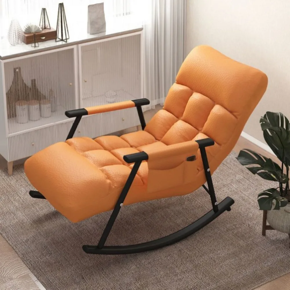 Adult Rocking Chair Lounge Lazy Sofa Computer Chairs For Office Rest Comfortable Sun Recliner Modern Furniture Balcony Armchair