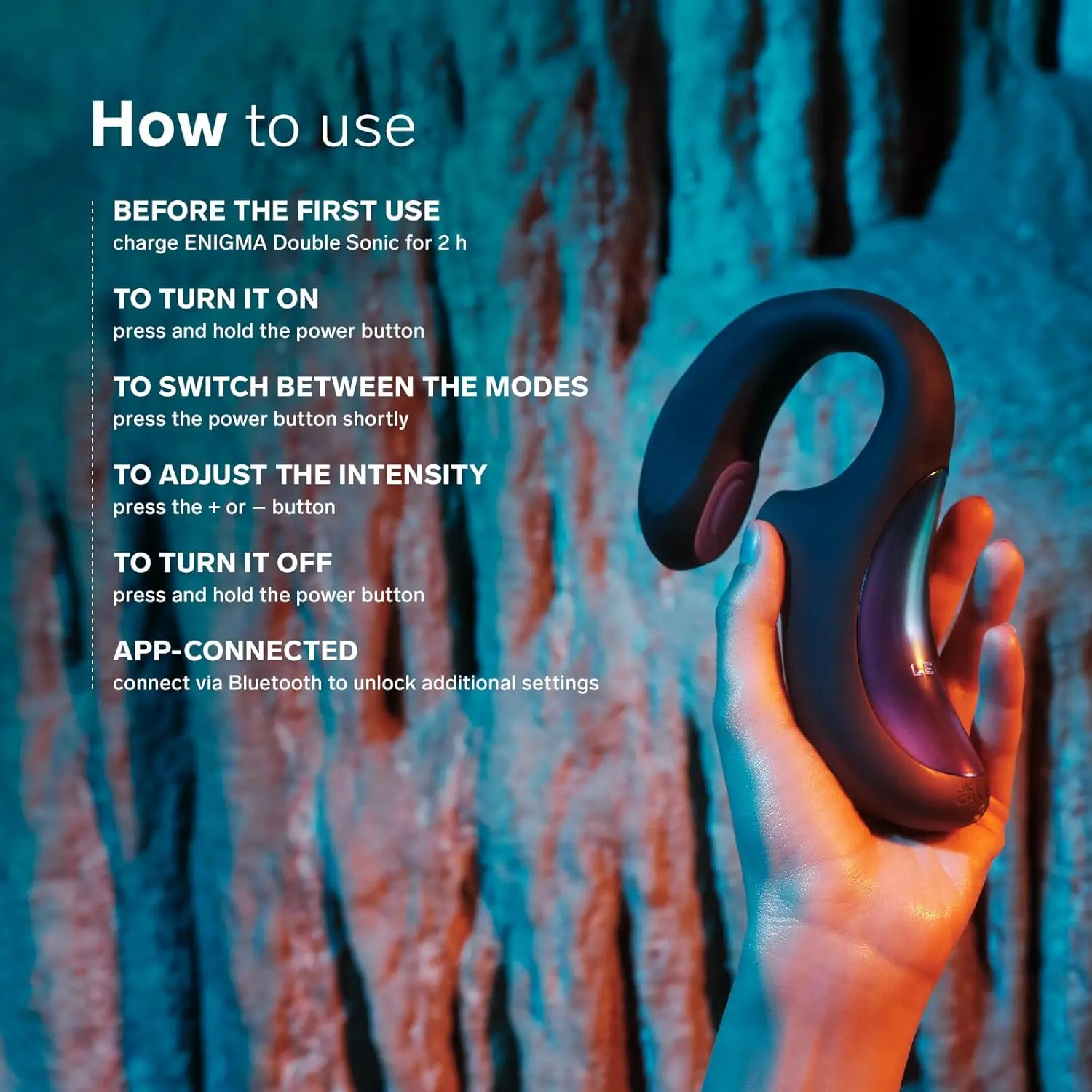 Enigma – masseur double sonique à triple stimulation pour femme, avec application Bluetooth, 8 réglages de plaisir et 2 modes supplémentaires, lapin Sex T