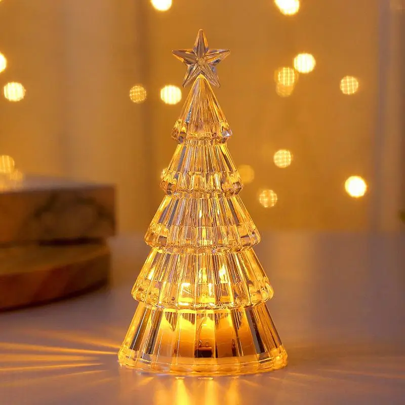 

Glowing Christmas Tree Tabletop LED Artificial Christmas Tree Christmas Decor Bedroom Night Light for Tabletop Windowsill