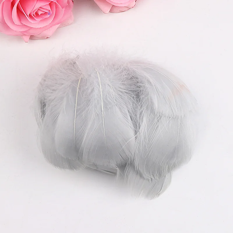 100 Pieces/pack Color Goose Feather & Fur Tote Dresses Feathers Sewing Carnival Accessories Pens Plumes Party Decoration Skirts