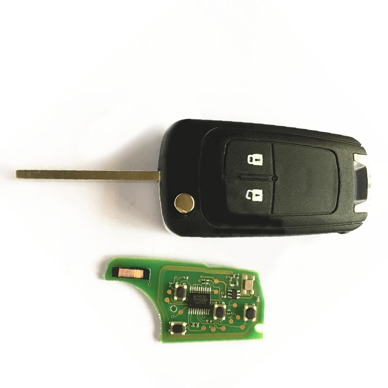 433MHz Remote Key Housing with PCB and Embedded ID46 Chip for Chevrolet For Cruze For Malibu Aveo Sail Requires Locksmith Setup
