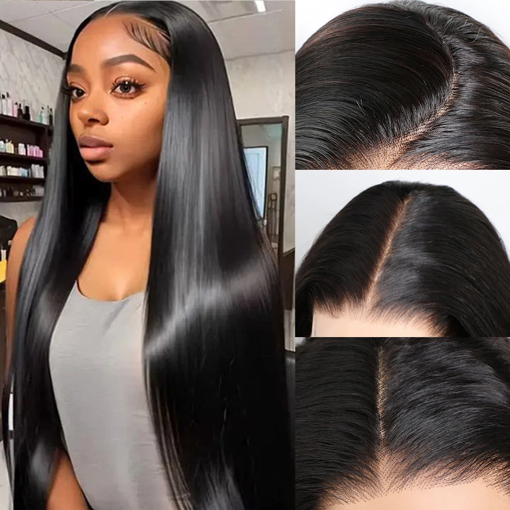 

Alibele Прямые парики фронта шнурка Простая установка Оптовая продажа Предварительно выщипанные 4x4 Прозрачные парики с закрытием шнурка Парики из человеческих волос для женщин