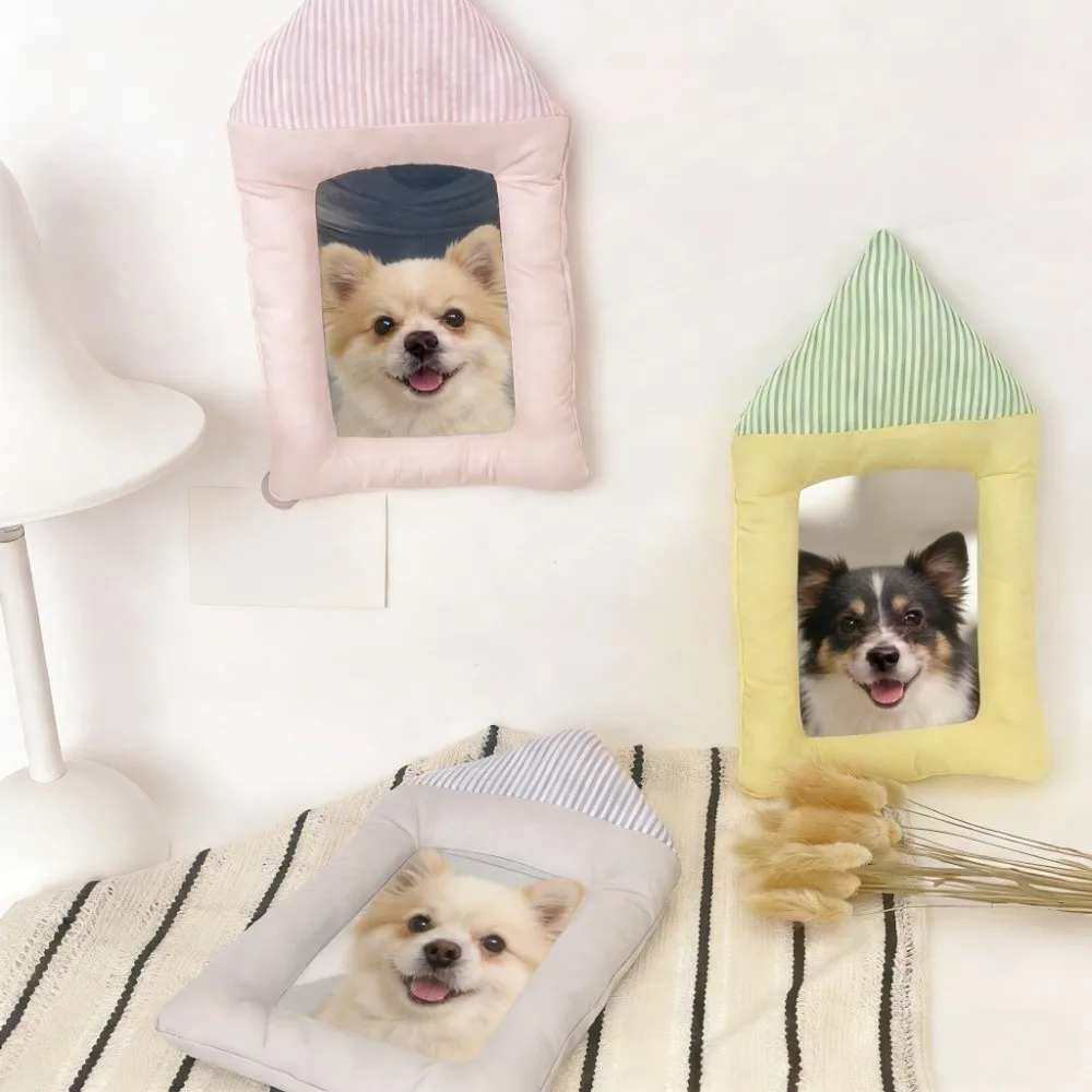 

Wall Hanging House Shape Photo Frame Cute Creative Cotton Picture Frame Cloth soft Picture Frame Ornaments Living Room Decor