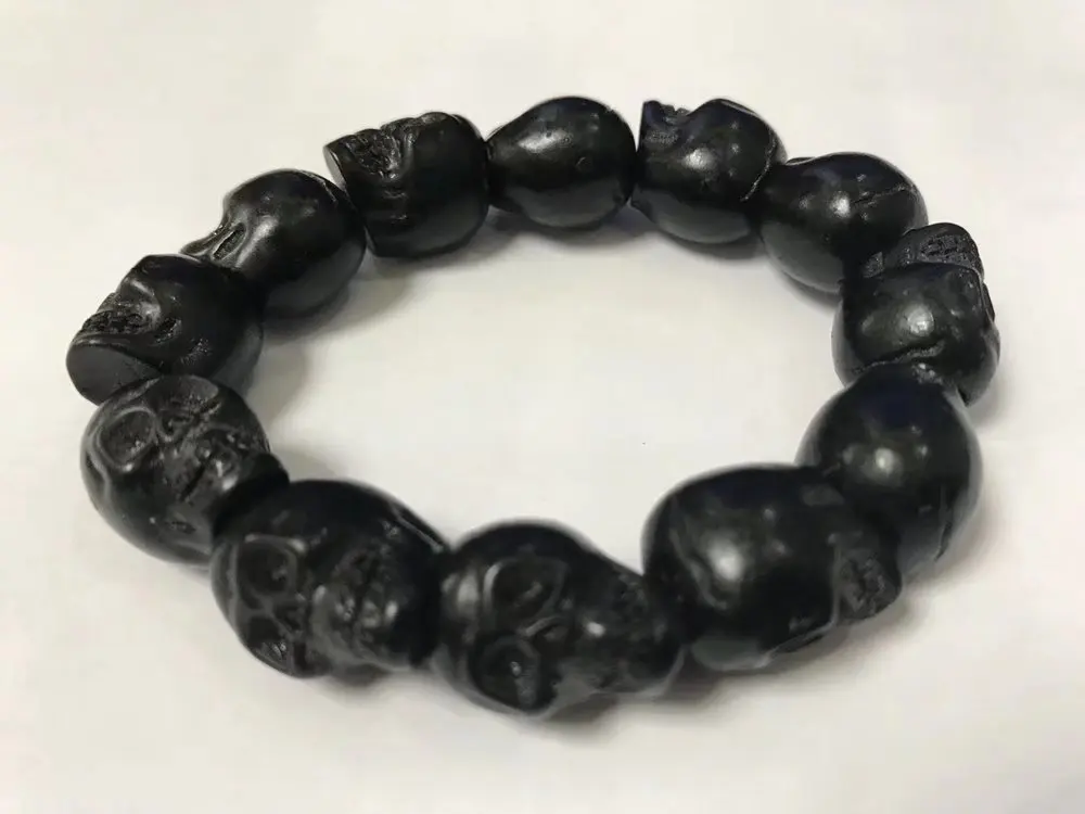 10 pcs Vintage Style Horror Skull Beads Cool Mens Bracelet newest Gothic Accessories for Women Fashion Jewelry  ymm