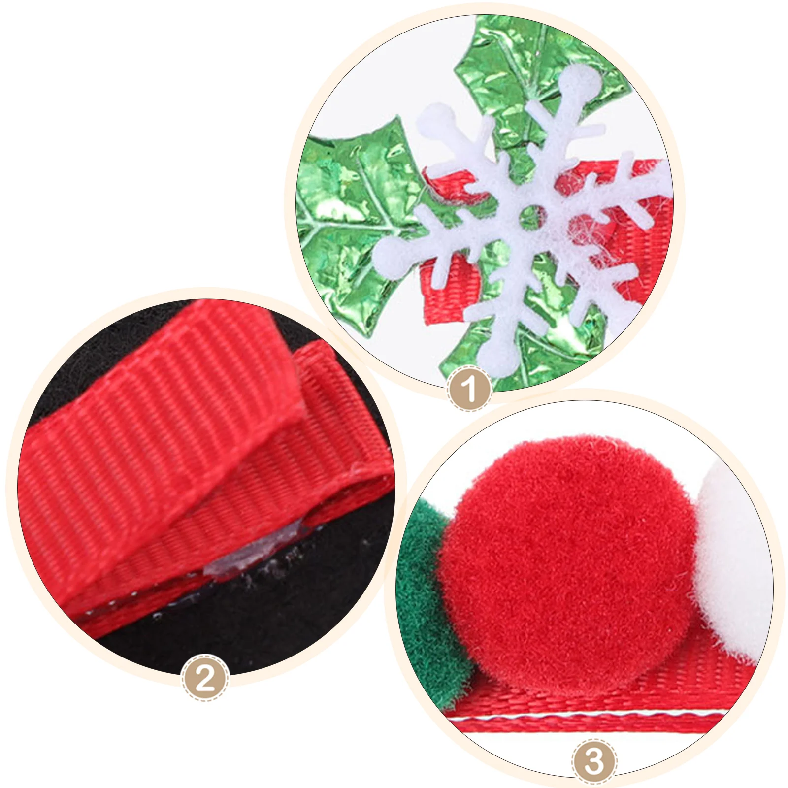 

10 Pcs Christmas Hairpin Adorable Kids Headdresses Fabric Party Accessories Toddler Clips Xmas Gifts Chic Decor