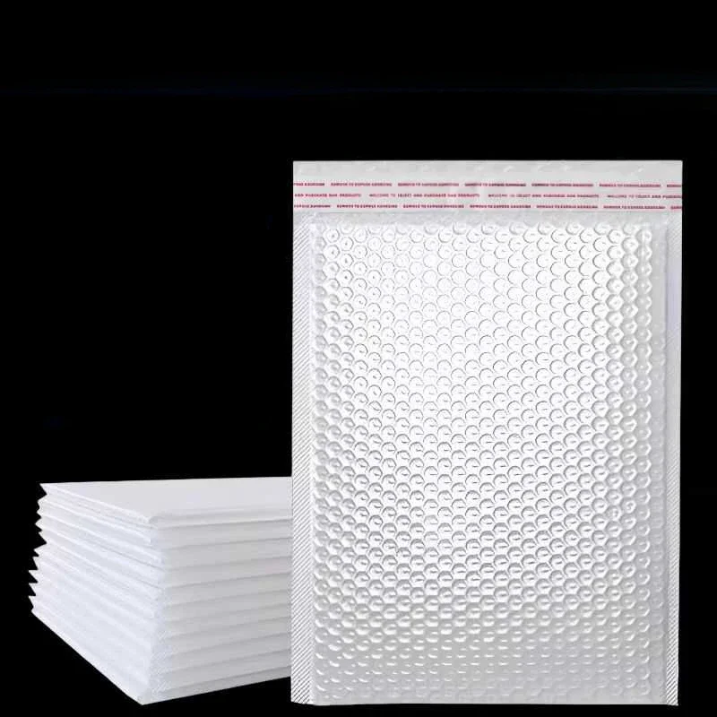 100pcs White Thickened Composite Pearl Film Bubble Bag Shock Resistant and Drop Resistant Gift Package for Express Delivery