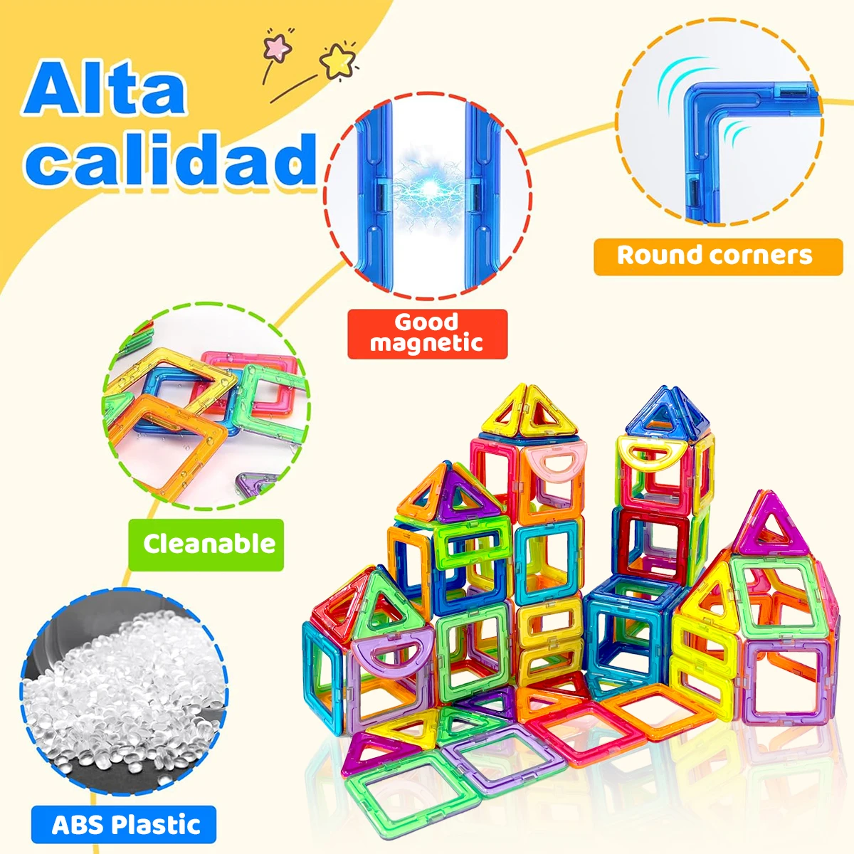 Conjunto de blocos de construção magnéticos-3d stem montessori conjunto educacional brinquedos para crianças meninos meninas presentes 30/50/90/140 peças
