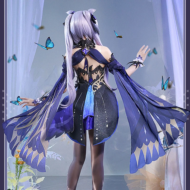 In Stock Game Genshin Impact Keqing Cosplay Costumes Halloween Cos Dress female full set