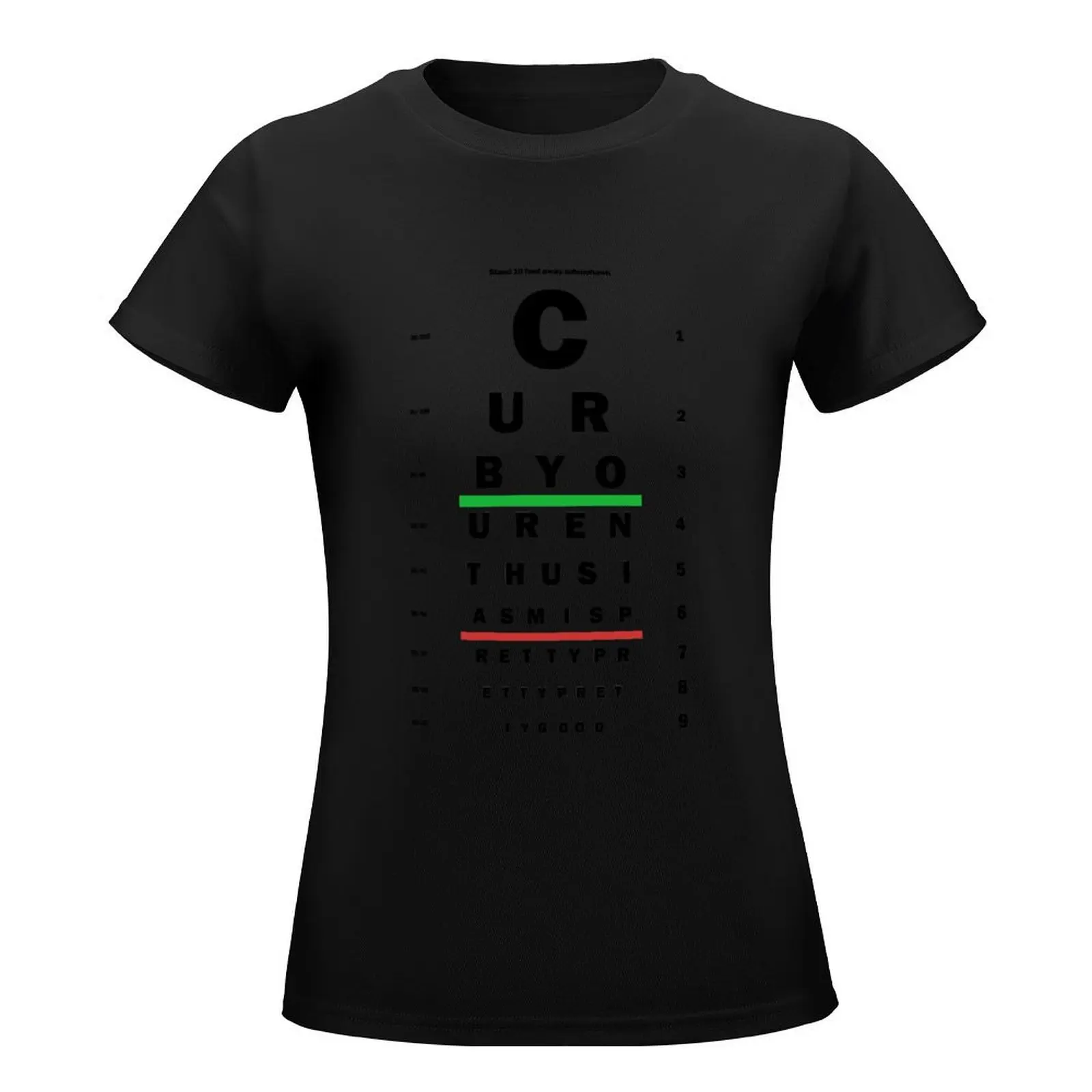 Curb Eye Test Shirt T-Shirt aesthetic clothes lady clothes graphics summer clothes for Women