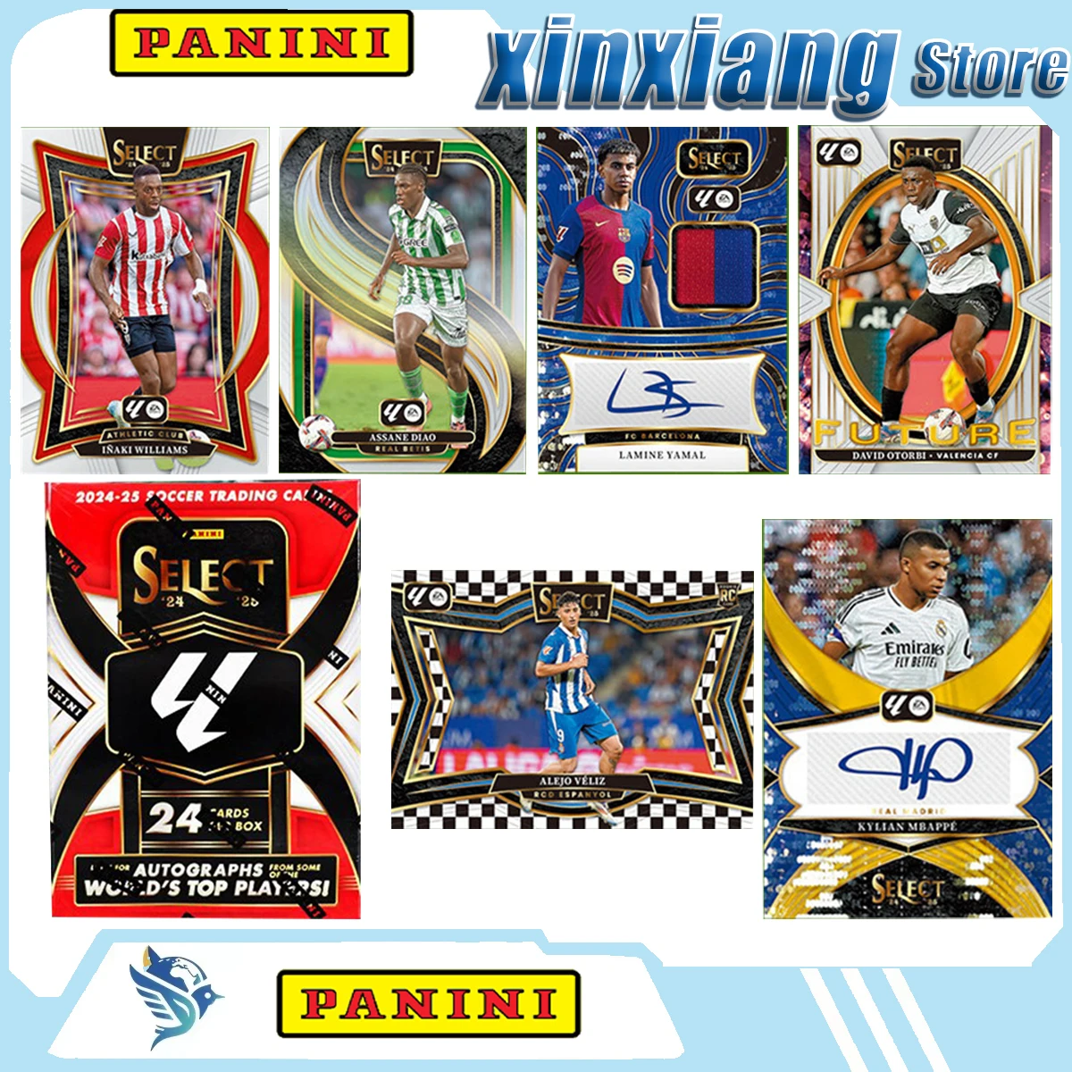 boite-de-cartes-panini-select-la-liga-soccer-blaster-authentique-2024-25-cartes-autographiees-cartes-a-collectionner-officielles-cadeau-ideal-pour-les-fans
