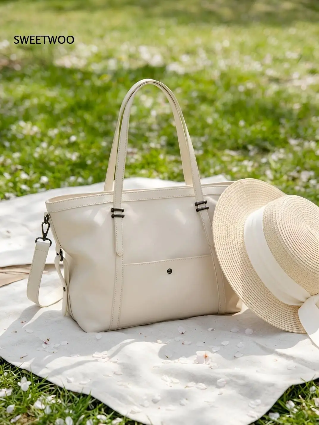 2026 Wrinkled Pu Slouchy Shoulder Bag Wide Long Strap Lightweight Outdoor Travel Large Hand Tote Bag