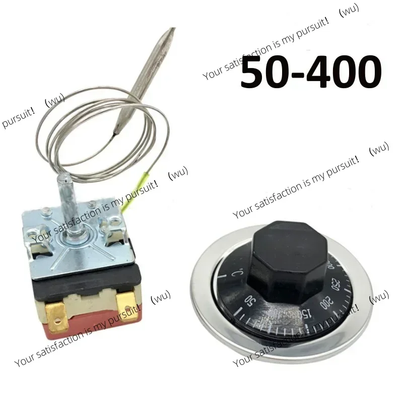 

Thermostat AC 250V 16A 50-300/50-400 Degrees Celsius Knob Liquid Rising Temperature Controller NO NC for Electric Oven