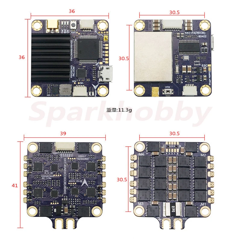 LDARC KK 슈퍼 플라이 타워 F4 비행 제어, OSD, 600mW, VTX, 40A BLHeli, 4 인 1 ESC, RC FPV 레이싱 드론 쿼드콥터에 적합