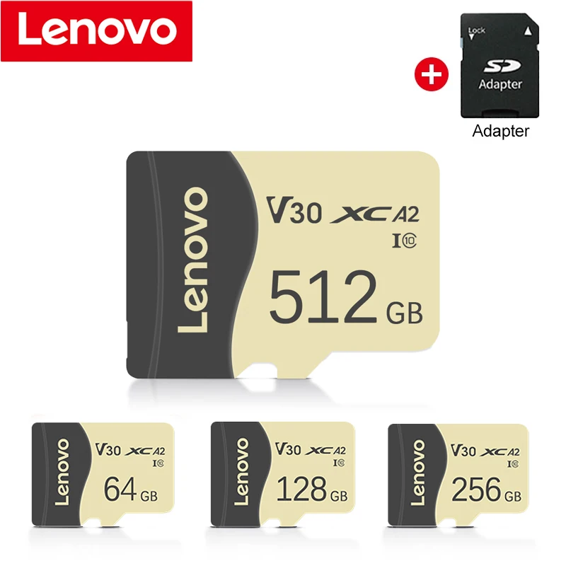 Lenovo Original 128GB High Speed Memory Card 256GB V30 512GB Mini SD Card 64GB TF SD Card 32GB TF Card For Phone/Computer/Camera