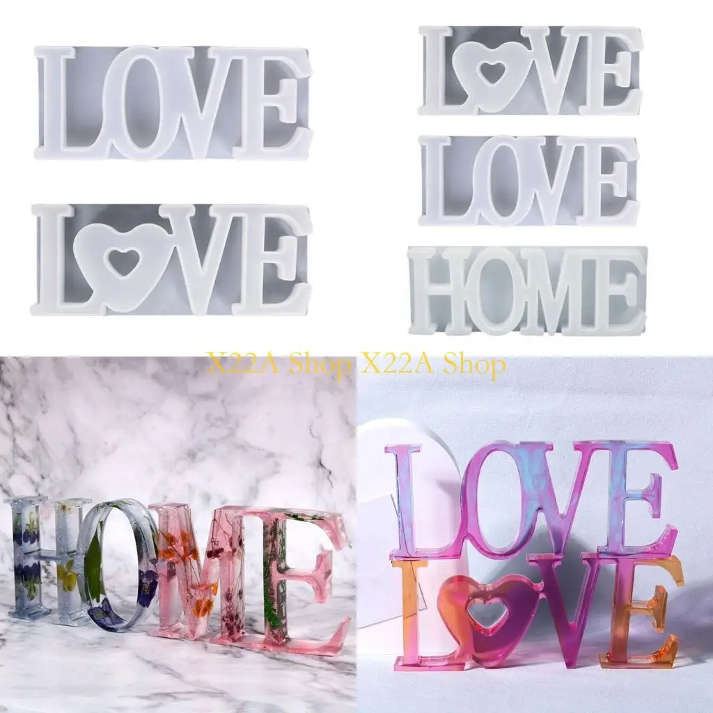 

Уникальная любовь домашняя силиконовая плесень английская буква эпоксидная смола для литья домашнего декора