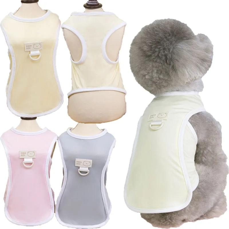 

Mesh Dog Clothes Sleeveless Hoodie Puppy Summer Clothes Pet T-Shirt Cooling Vest For Small Dogs Dachshund French Bulldog Apparel