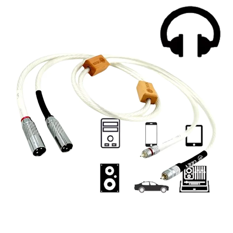 

Переходной кабель RCA-XLR 7N OCC с согласованным покрытием (двойная монофиламентная, сбалансированная) ​