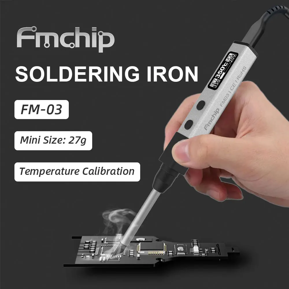 FM03 Smart Electric Soldering Iron PD Welding Equipment Electric Station Machine Solder Cautin Sting Repair Welder Tools T65 Tip