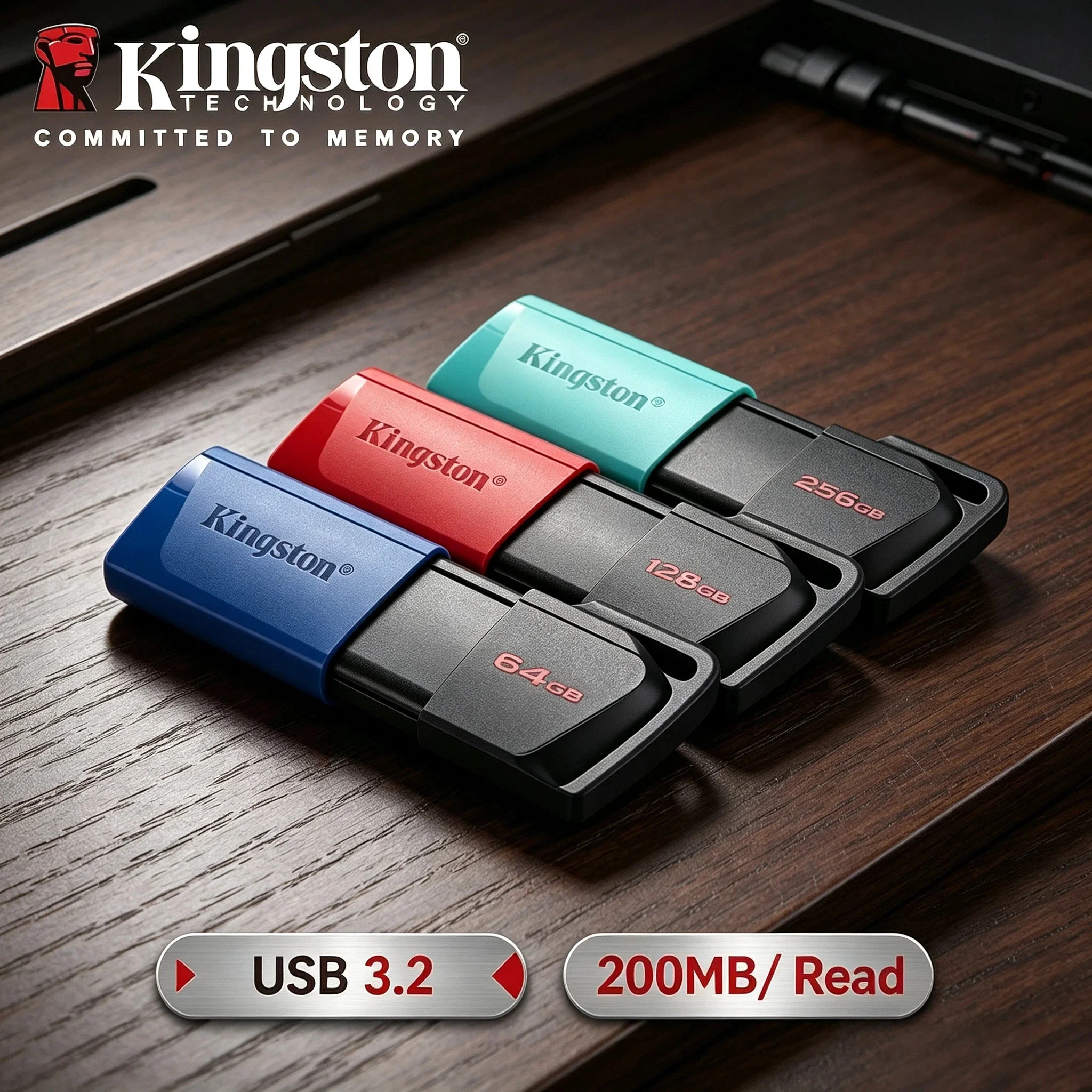 Kingston DTX USB 3.2 Gen 1 Flash Drive 64GB 128GB 256GB Original Pen Drive U Disk High Speed Memory Stick for Desktop PC