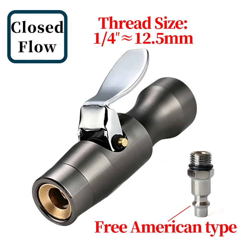 Self-Locking Tire Air Chuck, No Air Leakage Double Teeth Lock on Tire Chuck, for Inflator Gauge Compressor Accessories