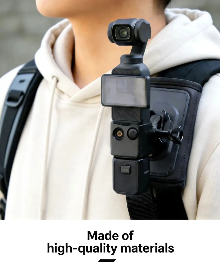 MYOBO Rucksackgurt-Clip für DJI Osmo Pocket 3 Action-Kamera-Halterung, für Ego-Perspektiv-Dreharbeiten, Vlogs und Live-Streaming – Detail 1