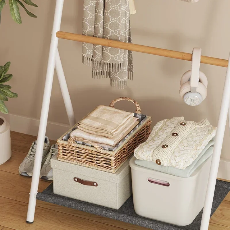 Multi-Function Clothes and Hat Rack Dormitory Bedside Garment Rack Simple Entryway Coat Stand Nordic Style Clothing Organizer