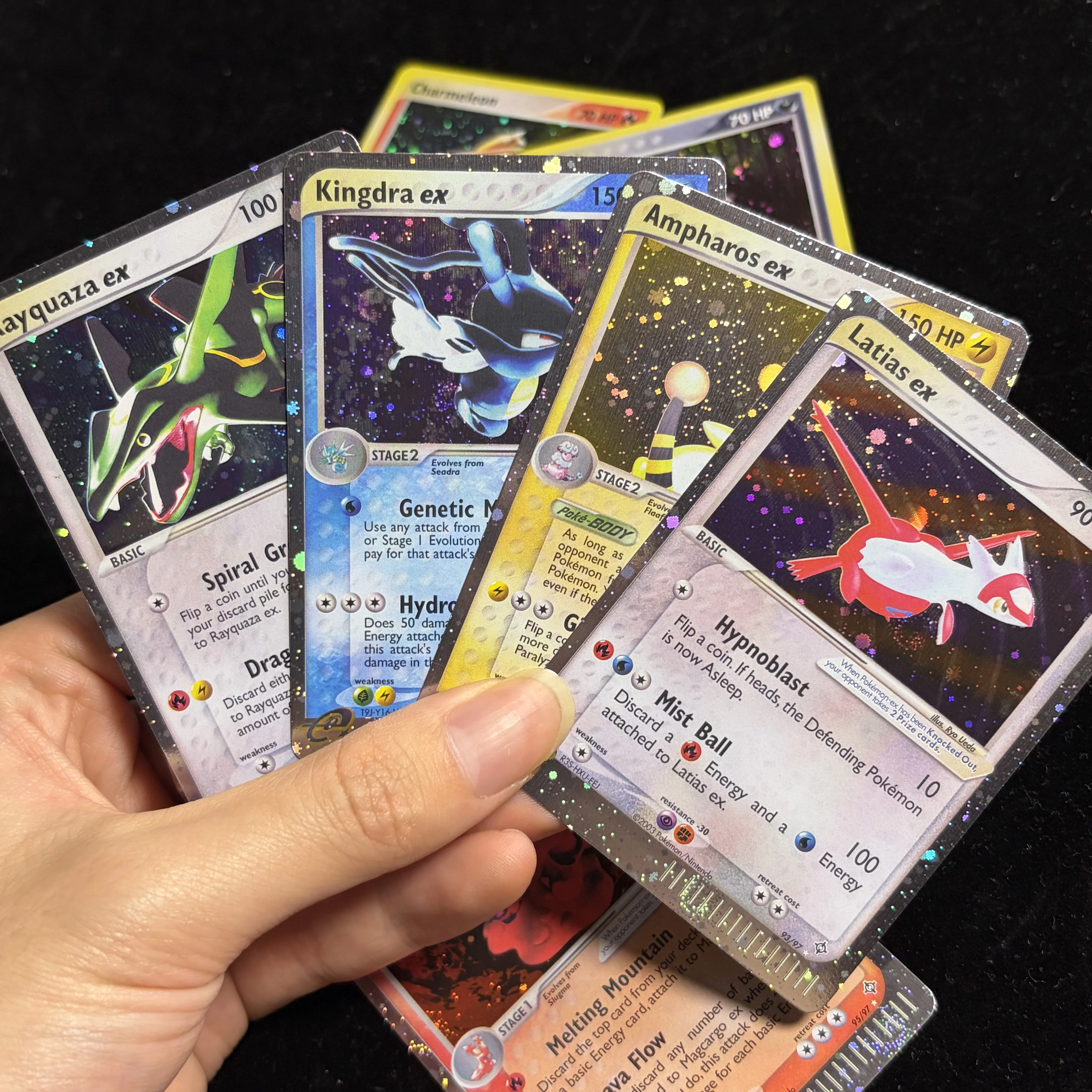 PKM Neue FOIL-Kartensammlung Deoxys(DX) & Dragon(DR) Serie Rayquaza/Latias/Latios/Raikou/Manectric Ptcg Proxy-Karte Geschenke Spielzeug – Detail 12