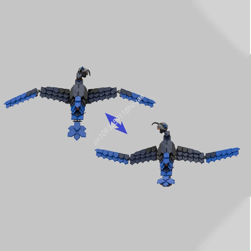 ตัวต่อ MOC นกสีฟ้า 600 ชิ้น ของเล่นประกอบชุดคริสต์มาส ของขวัญไอเดียสร้างสรรค์ ตัวต่อเสริมพัฒนาการเด็ก ของขวัญวันเกิดเด็ก