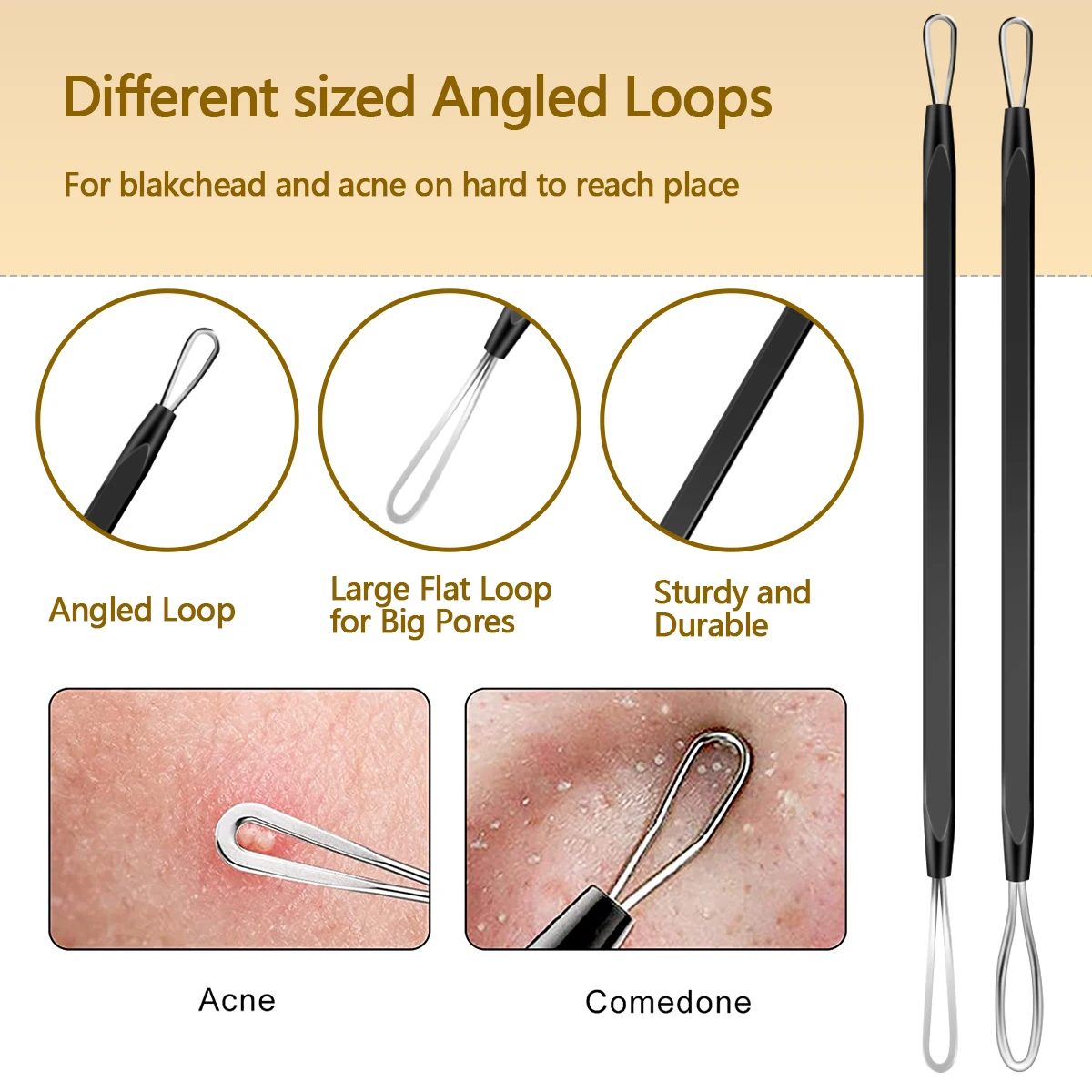 10 pçs remoção de acne agulha e clipe ferramenta de remoção de espinha cravos removedor de acne rosto limpeza removedor espinha facial poros limpo