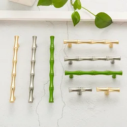 Handles for Furniture Modern Minimalist Creative Drawer Furniture Zinc Alloy Hardware Handle Antique Bamboo Cabinet Knobs
