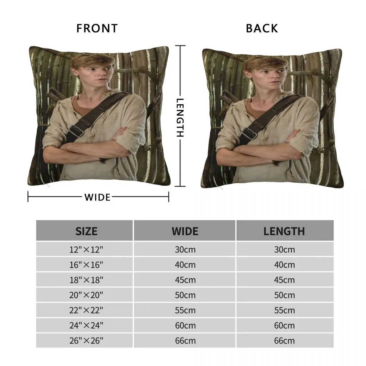 Thomas Sangster The Maze Runner Newt Square Pillowcase Polyester Linen Velvet Pattern Zip Decorative Bed Cushion Cover 18