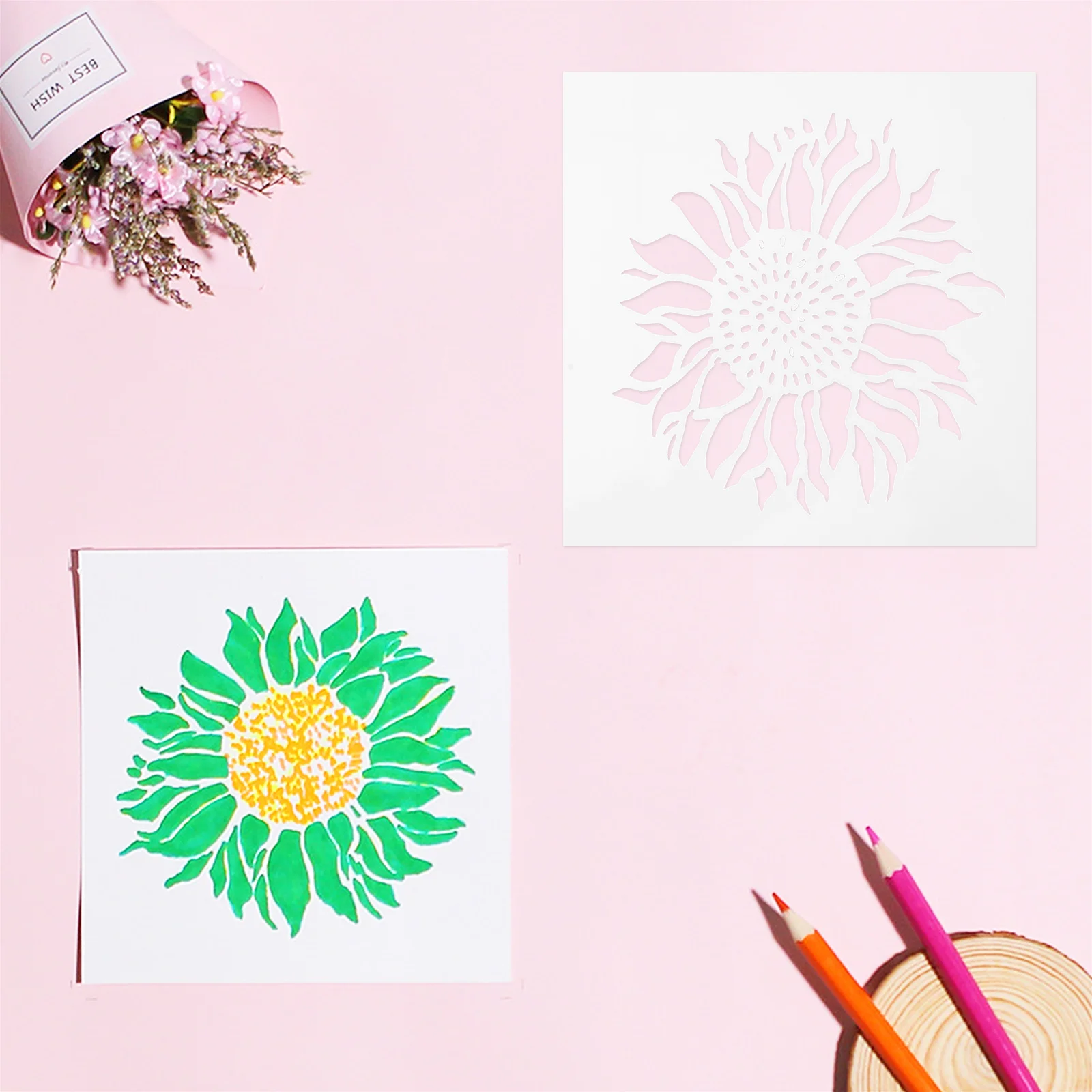 8 قطعة قوالب رسم للحيوانات الأليفة قابلة لإعادة الاستخدام مجموعة استنسل فنية يدوية قابلة للغسل لتلوين اللوحة فن الديكور السبورة