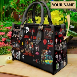 Horror Movie Killer Handbags for Women Elegant Halloween Tote Large Capacity Bag Women PU Leather Multi Bolsas Para Mujeres Gift