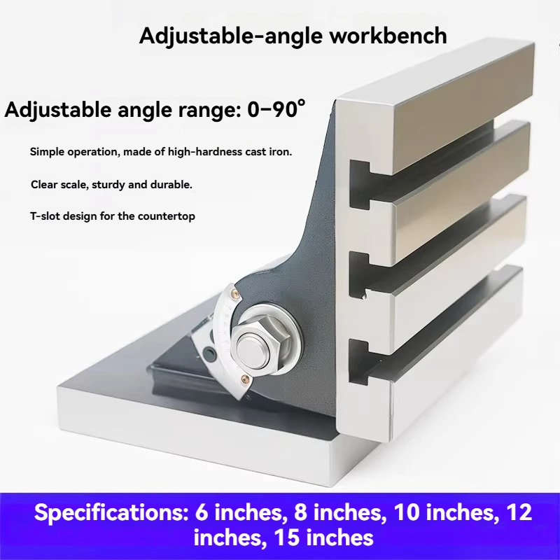 8inch Adjustable Angle Workbench Adjustable Drilling Machine Milling Machine CNC Machining Center Angle Tilting Workbench