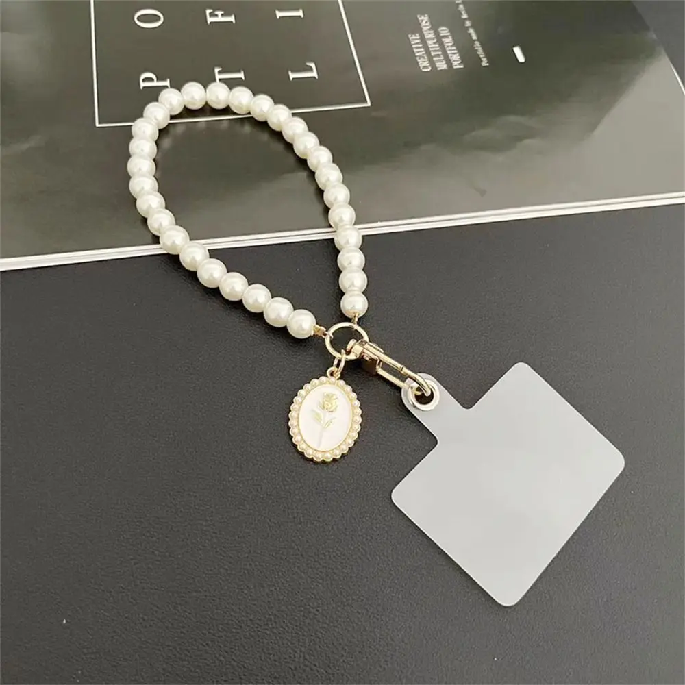 

Rope Cell Phone Bracelet Anti-lost Phone Pendant Mobile Phone Lanyard Short Pearl Lanyard Pearl Wrist Strap Pearl Lanyard Strap